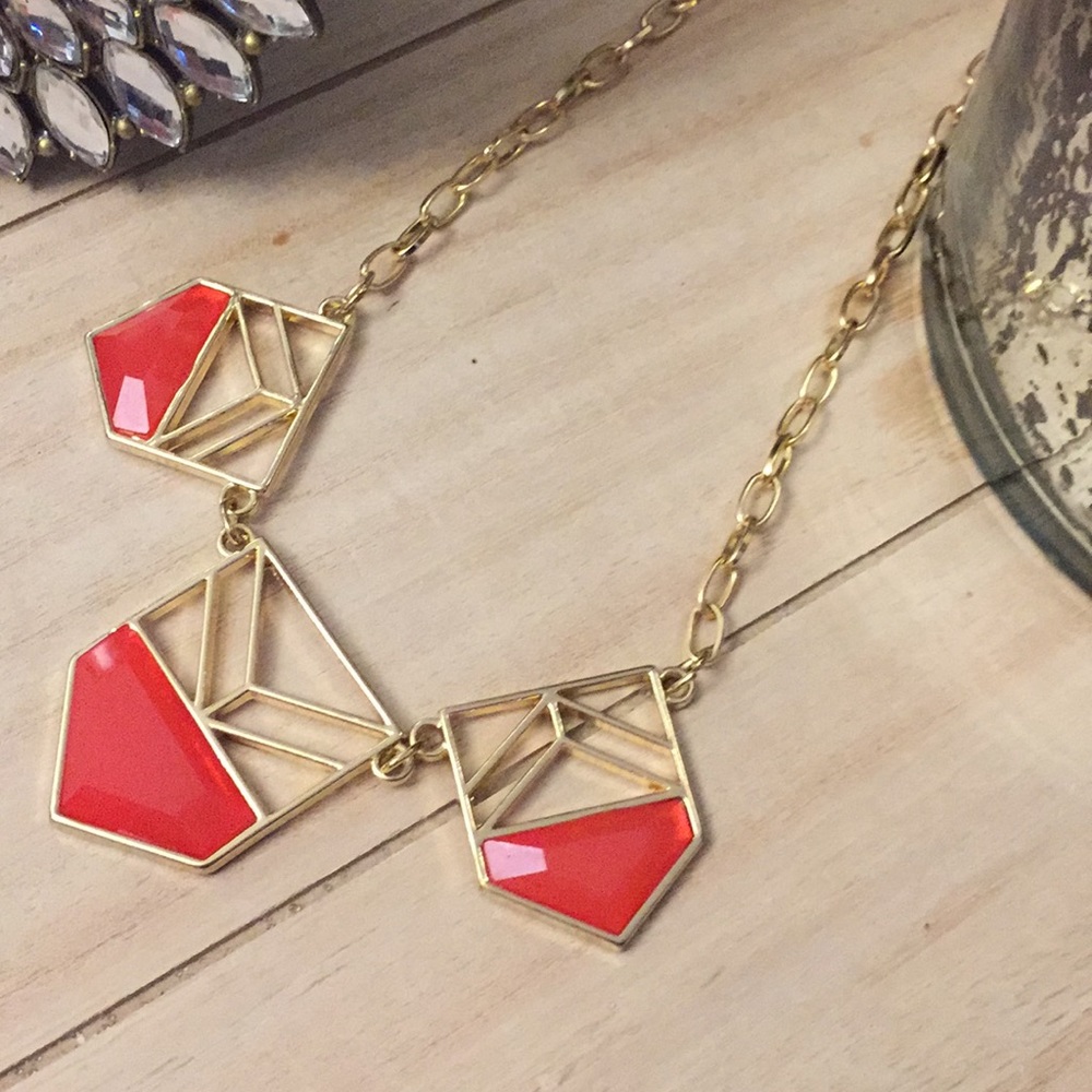 Gold toned statement necklace